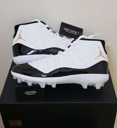 Pre-owned Nike Air Jordan 11 Gratitude Dmp Td Football Cleats (fv5374-107) Men's Size 13 In White