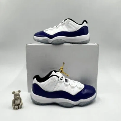 Pre-owned Nike Air Jordan 11 Retro Low White Concord Ah7860-100 Women's Sneakers