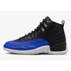 Nike Women's Jordan 12 Retro Sneaker In Black/hyper Royal/metallic Silver/white In Black