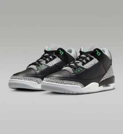 Pre-owned Nike Air Jordan 3 Retro Green Glow Ct8532-031 Men's Sneaker 12