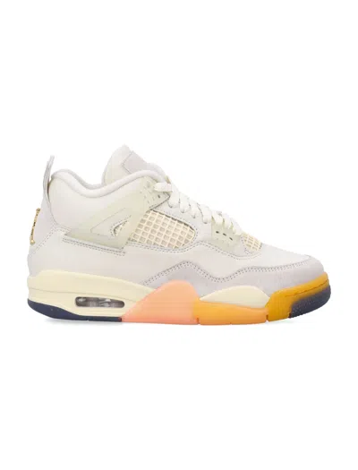 Nike Air Jordan 4 Birds Of Paradise Leather-and-suede Sneakers In Multi
