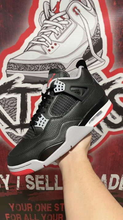 Pre-owned Nike Air Jordan 4 Bred Reimagined Sizes 5-13 Confirmed Orders In Black