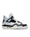Nike Big Kids Silver & Black Air Jordan 4 Sneakers In Silver  Black