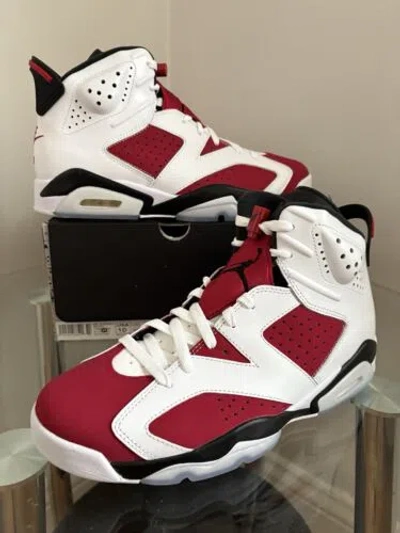 Pre-owned Nike Air Jordan 6 Retro “carmine” (2021) Ct8529-106 Men's Size 9 B-grade In White