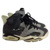 Nike Air Jordan 6 Retro Tech Chrome Sneakers In Grey Suede In Black