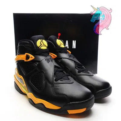 Pre-owned Nike Air Jordan 8 Retro Black Taxi-opti Yellow Womens 10.5 Ci1236 007 Mens 9