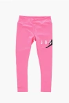 Nike Air Jordan Contarsting Logo Print Solid Color Leggings