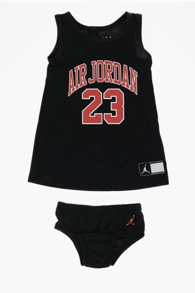 Nike Air Jordan Dress And Bloomer Set With Printed Logo In White