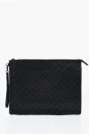 Nike Air Jordan Faux Leather Clutch With All-over Monogram