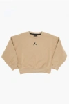 NIKE AIR JORDAN FLEECED COTTON BLEND CREW-NECK SWEATSHIRT