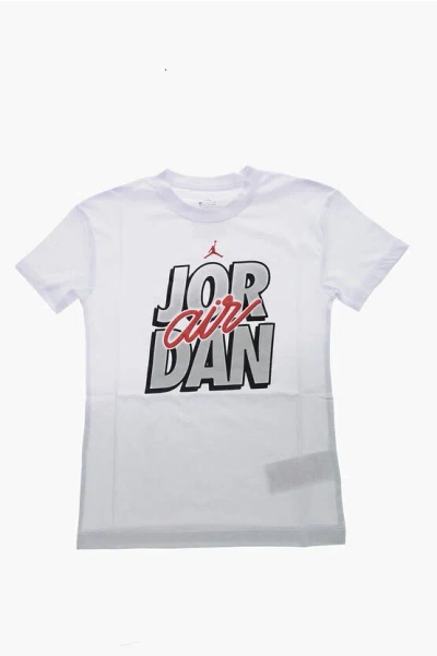 Nike Air Jordan Front Printed Crew-neck T-shirt In Black