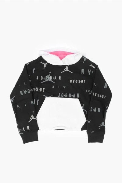 Nike Air Jordan Logo Printed Sweatshirt In Black