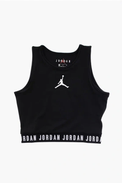 Nike Air Jordan Logoed Band Active Crop Top In Multi