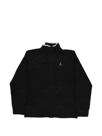 Nike Kids' Air Jordan Monogram Zip-up Sweatshirt In Black