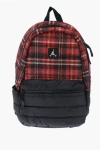 Nike Air Jordan Quilted Backpack With Tartan Detail