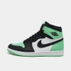 Nike Air Jordan Retro 1 High Og Casual Shoes In White/black/green Glow