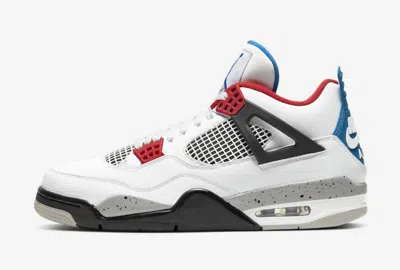 Pre-owned Nike Air Jordan Retro 4 Iv What The White Red Grey Blue Mens & Kids Gs Size