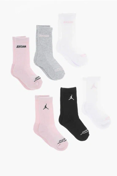 Nike Air Jordan Ribbed 6 Pairs Of Socks Set In Multi