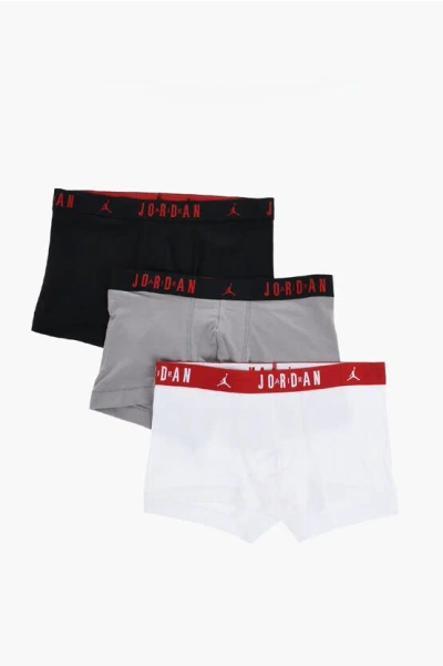Nike Air Jordan Set Of 3 Pairs Of Stretch Cotton Boxer With Logoe