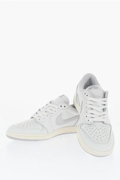 Nike Air Jordan Solid Color Leather Low Top Sneakers In Multicolor