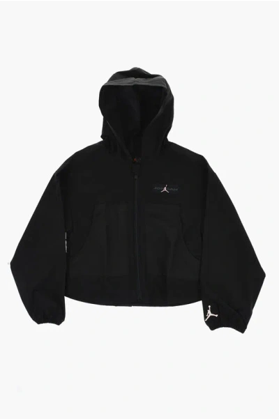 Nike Air Jordan Solid Color Lightweight Jacket With Hood