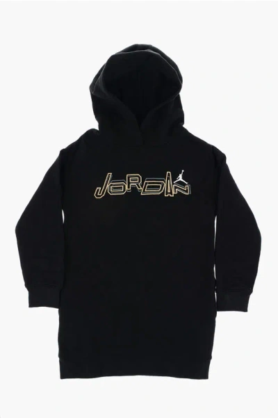 Nike Air Jordan Sweat Dress With Hood In Black