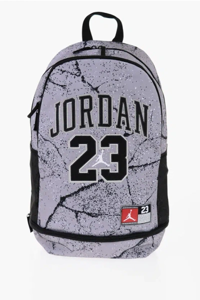 Nike Air Jordan Two-tone Backpack With Embroidered Logo