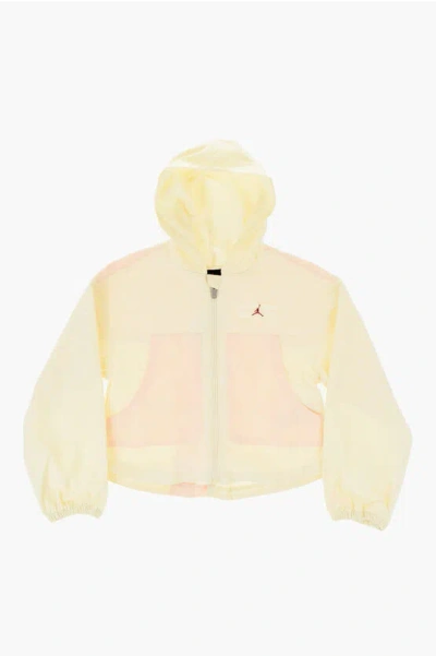 Nike Air Jordan Two-tone Lightweight Jacket With Hood