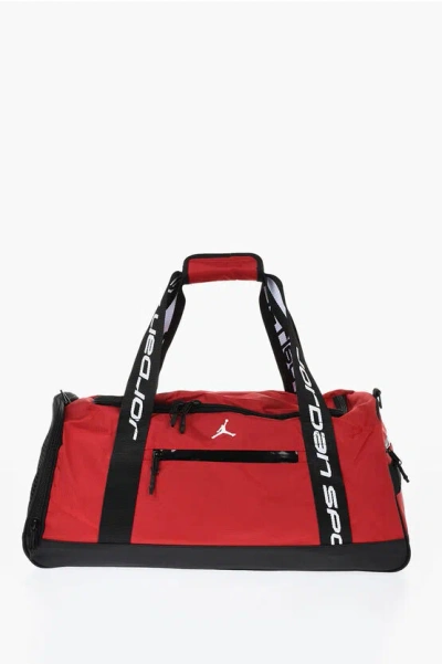 Nike Air Jordan Two-tone Sporty Bag With Embroidery Logo