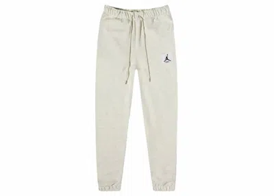 Pre-owned Nike Air Jordan Washed Fleece Essential Statement Sweatpants In Oatmeal In Brown