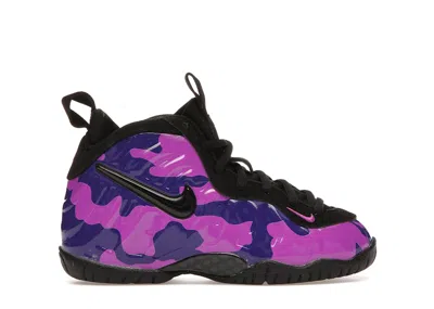 Pre-owned Nike Air Little Posite Pro Purple Camo Sneakers In Black/court Purple/hyper Violet