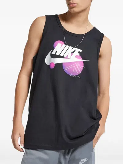 Nike Air-logo Sleeveless Tank Top In Black