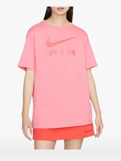 Nike Air Logo-print T-shirt In Pink