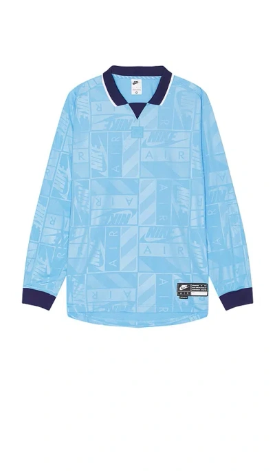 Nike Air Long Sleeve Jersey In University Blue & Black