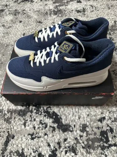 Pre-owned Nike Air Max 1 '86 "jackie Robinson” Fz4831-400 10.5m Inhand Ship Fast In Midnight Navy/obsidian-sail