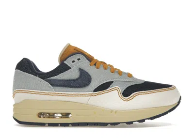 Pre-owned Nike Air Max 1 '87 Denim (women's) Sneakers In Aura/midnight Navy Blue/pale Ivory