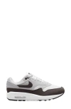Nike Air Max 1 Sneakers In White And Dark Brown-black In Neutral Grey/brown/white