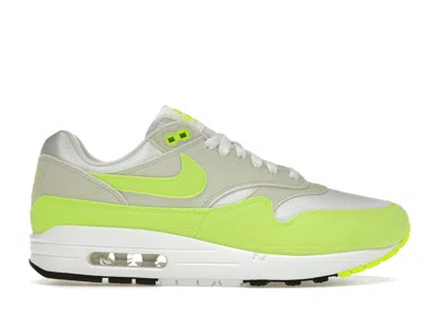 Pre-owned Nike Air Max 1 '87 Volt Suede (women's) Sneakers In White/sea Glass/black