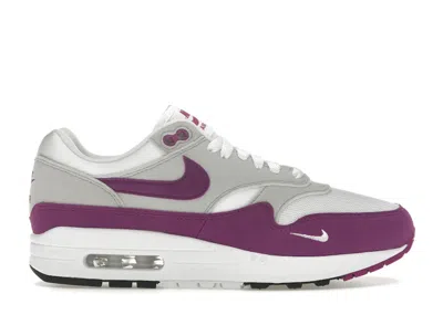 Pre-owned Nike Air Max 1 '87 (women's) Sneakers In White/bold Berry/neutral Grey