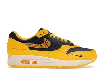 Pre-owned Nike Air Max 1 Co.jp Michigan Head To Head (women's) Sneakers In Midnight Navy Blue/varsity Maize/natural