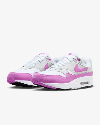 Nike Air Max 1 Dz2628-001 Sneakers Women's Fuchsia Dream Running Shoes Nr7389 In Grey