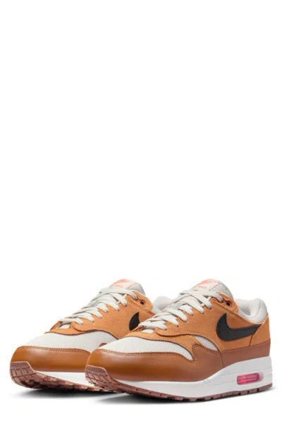Nike Men's Air Max 1 Essential Shoes In Bone/black/flax