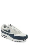 Nike Air Max 1 Essential Sneaker In White/navy/silver