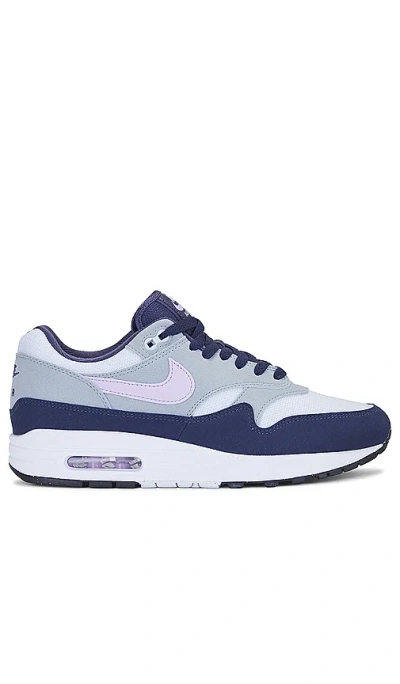 Nike Air Max 1 In Football Grey  Lilac Bloom  & Thunder Bl