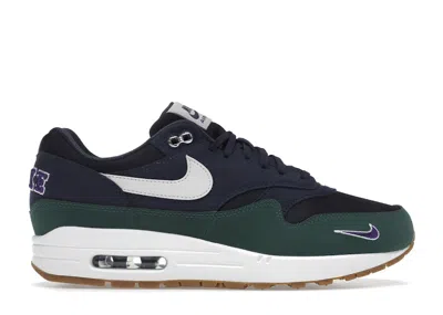 Pre-owned Nike Air Max 1 Gorge Green (women's) Sneakers In Obsidian/white/midnight Navy Blue