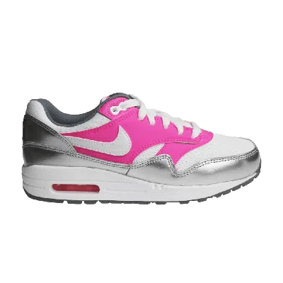 Pre-owned Nike Air Max 1 Gs 'white Pink Pow'