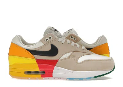 Pre-owned Nike Air Max 1 Khaki (women's) Sneakers In Sail/black/light Orewood Brown