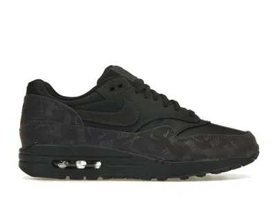 Pre-owned Nike Air Max 1 Lux Logo Prints (women's) Sneakers In Oil Grey In Gray