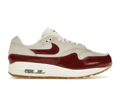 Pre-owned Nike Air Max 1 Lx Team Red (women's) Sneakers In Sail/gum Light Brown