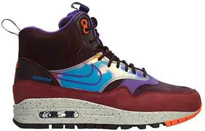 Pre-owned Nike Air Max 1 Mid Sneakerboot (women's) Sneakers In Deep Burgundy/hyper Grape/cedar